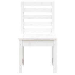 Acheter Maison Chic Lot de 2 Chaises de jardin,Fauteuil d'extérieur blanc 40,5x48x91,5cm bois massif de pin -MN61391