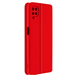 Avizar Housse Folio Samsung Galaxy M12 Portefeuille Fonction Support Vidéo rouge