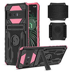 Coque en TPU anti-griffes avec béquille, rose pour votre Google Pixel 6 Pro