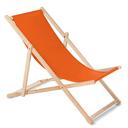 Chaise longue GreenBlue bain de soleil pliante réglable couleur orange