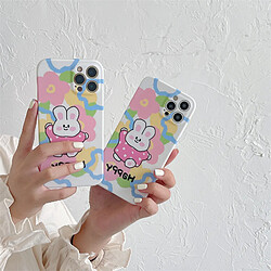 GUPBOO Étui pour iPhone11ProMax Happy jumping bunny girl étui pour téléphone portable amusant et doux