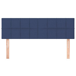 Avis Maison Chic Lot de 2 Têtes de lit design Bleu pour chambre - Décoration de lit 72x5x78/88 cm Tissu -MN50389