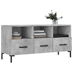 Avis Maison Chic Meuble TV scandinave - Banc TV pour salon gris béton 102x36x50 cm bois d'ingénierie -MN79102