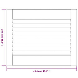 vidaXL Portes d'armoire à persiennes 4pcs blanc 39,5x49,4cm pin massif pas cher