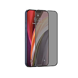 Muvit Protection d écran en verre trempé pour iPhone 13 Pro Max TigerGlass Confidentiel Gris