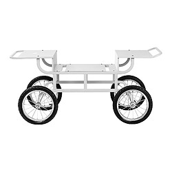 Helloshop26 Chariot pour machine barbe à papa 4 roues blanc 14_0004866