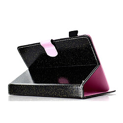 Wewoo Housse Coque Pour Tablette 10 pouces Vernis Paillettes Pochette horizontale en cuir avec support et fente carte Noir pas cher