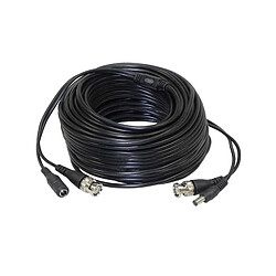 CABLE VIDEO BNC + ALIMENTATION 30 METRES POUR VIDEO PROTECTION ANALOGIQUE - G43566