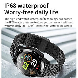 Universal Smartwatch Homme Full Touch Sport Fitness Watch IP68 Imperméable Bluetooth pour IOS Smartwatch Homme | Smartwatch (Noir) pas cher