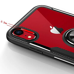 Acheter Wewoo Coque Etui de protection magnétique avec support bague rotation 360 degrés pour iPhone XR (noir)