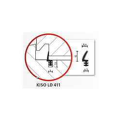 Joint disolation Kiso LD411 PVC sur dormant 250 mm marron M 5528 F LD411BRUN