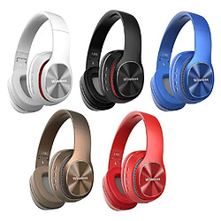 Justgreenbox Casque Bluetooth sans fil Over-ear 5.0 Casques de sport prenant en charge la carte TF 3,5 mm AUX IN Radio FM, Bleu