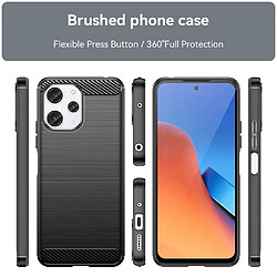 Htdmobiles Coque pour Xiaomi Redmi 12 4G - housse etui silicone gel carbone + film ecran - NOIR