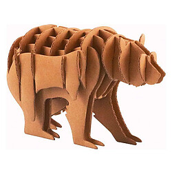 Graines Creatives Maquette d'ours en carton 13 x 8,5 x 6 cm