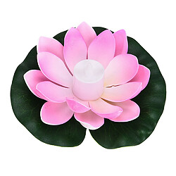 Imperméable Sans Flamme Flottant LED Lotus Lumières Piscine Décoration Rose 18cm