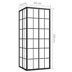 vidaXL Cabine de douche ESG 80x70x180 cm pas cher