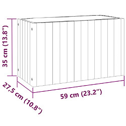 vidaXL Jardinière 59x27,5x35 cm bois massif d'acacia pas cher