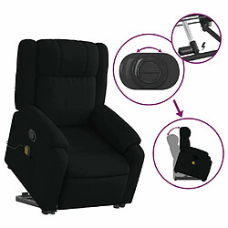 Maison Chic Fauteuil Relax pour salon, Fauteuil de massage inclinable Noir Tissu -GKD74539 pas cher