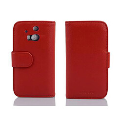 Cadorabo Coque HTC ONE M8 Etui en Rouge