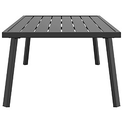 Avis vidaXL Table basse de jardin anthracite 110x55x35 cm acier