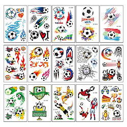 Universal Tatouage d'autocollant de football 15 feuilles de football tatouage autocollant tatouage temporaire