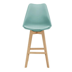 Avis Helloshop26 Lot de 4 tabourets de bar plastique synthétique hêtre 105x48x58 cm vert 03_0008719