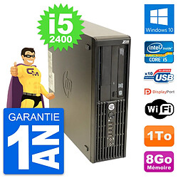 PC HP WorkStation Z210 SFF Core i5-2400 RAM 8Go Disque 1To Windows 10 Wifi - Occasion