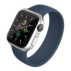 Coque en TPU électroplaqué, mat, argent blanc pour votre Apple Watch Series 7 41mm