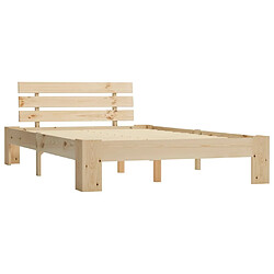 Maison Chic Lit adulte - Lit simple Cadre de lit,Structure du lit Contemporain Bois de pin massif 120 x 200 cm -MN19222