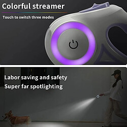 Universal Laisse de chien de 5m col corde de remorquage pour animaux de compagnie lumière tactile LED auto-rétractable chien plongée extérieure fournitures pour animaux de compagnie pas cher