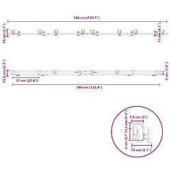 vidaXL Kit fixation porte coulissante 183 cm Acier inoxydable Argenté pas cher