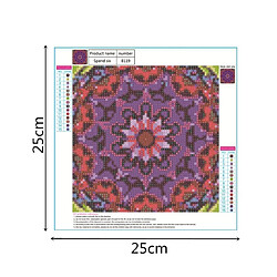 Full drill fleur diy 5d diamant peinture kit décor à la maison 25x25 cm violet pas cher