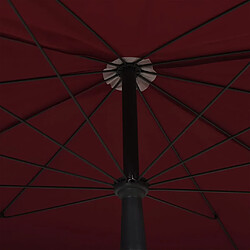 Acheter vidaXL Parasol de jardin avec mât 200x130 cm rouge bordeaux