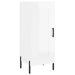 Acheter vidaXL Buffet haut Blanc brillant 34,5x34x180 cm Bois d'ingénierie