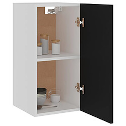 Avis vidaXL Armoire suspendue Noir 29,5x31x60 cm Bois d'ingénierie