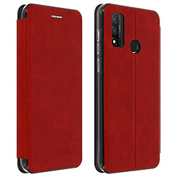 Avizar Étui Huawei P smart 2020 Simili-Cuir Clapet Porte-carte Support Vidéo rouge