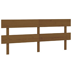 vidaXL Tête de lit Marron miel 204x3x81 cm Bois massif de pin