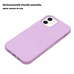 Coque en TPU + paille de blé entièrement biodégradable pour votre iPhone 11 6.1 pouces - violet