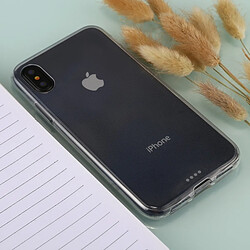 Wewoo Coque Transparent pour iPhone X 0.75mm recto-verso pleine couverture TPU Housse de protection arrière