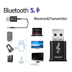 Wewoo Transmetteur sans fil MSD168 2 en 1 Bluetooth Émetteur Récepteur Mini 3.5mm AUX Stéréo 5.0 Adaptateur Pour La Voiture TV PC MP3