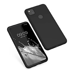 Htdmobiles Coque pour Google Pixel 4A 4G - housse etui silicone gel fine + film ecran - NOIR