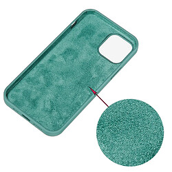 Coque en silicone couleur unie aiguille de pin vert pour votre Apple iPhone 13 Pro Max 6.7 pouces