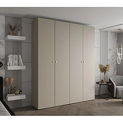 Abiks Meble Armoire Inova 2 À Portes Battantes 236,7/200/47 4 Portes (gris/d’oro)