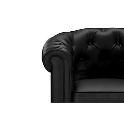 Acheter Vente-Unique Lot de 2 Fauteuils CHESTERFIELD - Simili Noir