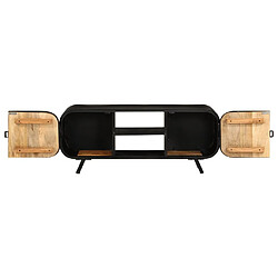 Maison Chic Meuble TV scandinave - Banc TV pour salon 110x30x45 cm Bois de manguier brut -MN19498 pas cher