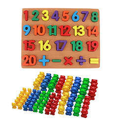 Puzzle En Bois Enfants/bébé Jouet Cognitif Numéro De Mathématiques 1-20