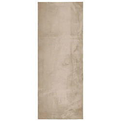 vidaXL Tapis HUARTE à poils courts doux et lavable sable 80x200 cm