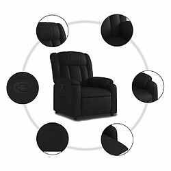 Maison Chic Fauteuil Relax pour salon, Fauteuil inclinable Noir Similicuir -GKD50652 pas cher