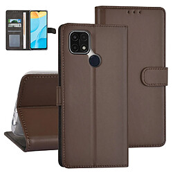 Etui porte cartes pour Oppo A15 - Marron