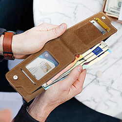 Avis Avizar Etui Smartphone 5,0 à 5,3 Portefeuille Porte Monnaie Porte Carte marron